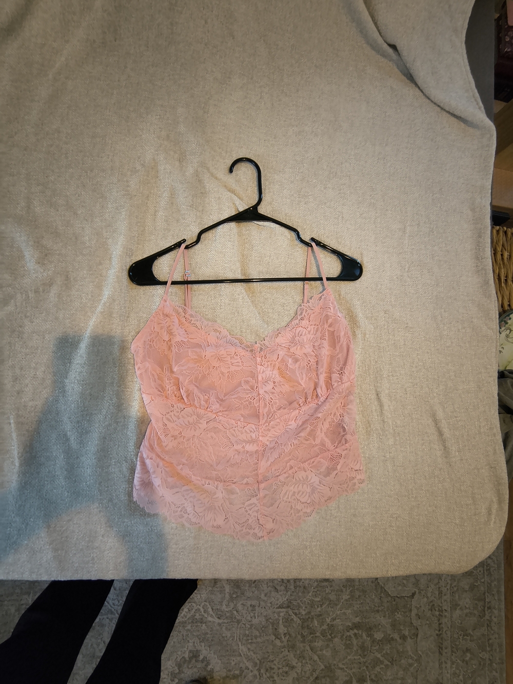 Free People Pink Lace Cami Tank